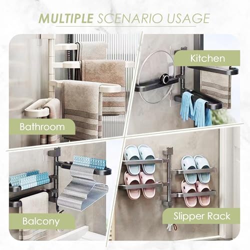 No Drill Swivel Towel Rack
