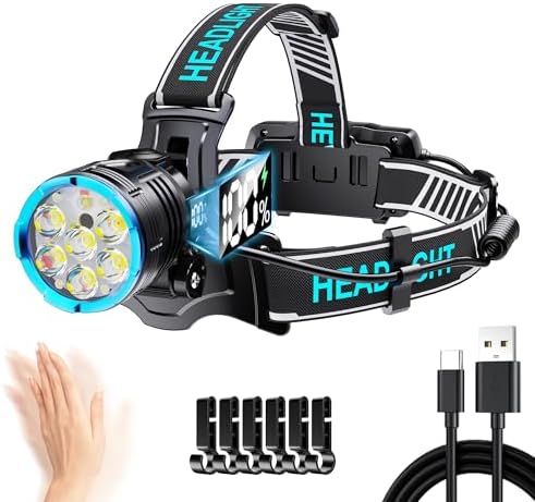XILUO 300000 LM Red Headlamp - 7 Modes Adjustable Angle