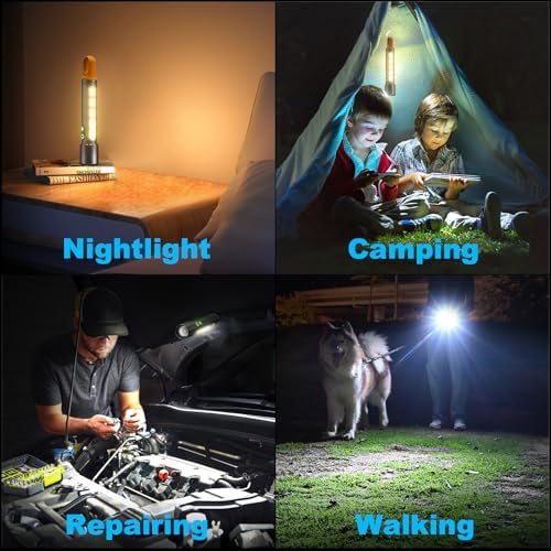 Flashlight Rechargeable LED Magnetic with 9 Modes