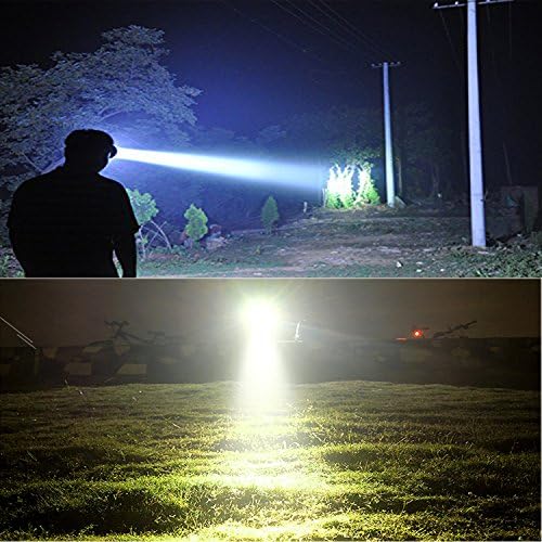 ODEAR Rechargeable LED Spotlight SharpBright Bulbs Long-Range Beam Waterproof Design