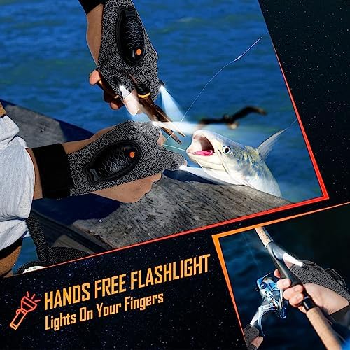 Rechargeable LED Flashlight Gloves Christmas Gifts for MenWomen