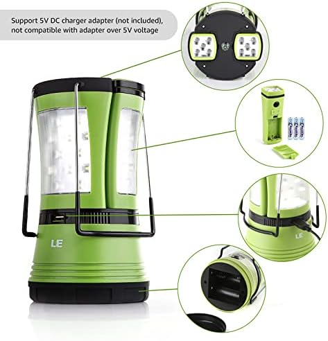 LED Camping Lantern Rechargeable 600LM Detachable Flashlight Camping Essentials