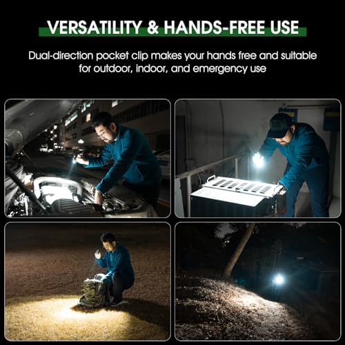 Compact Rechargeable 1200 Lumens EDC Flashlight with 4 Modes