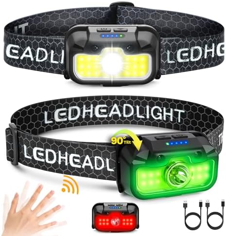 Favorlite Rechargeable Headlamp for Hiking Camping