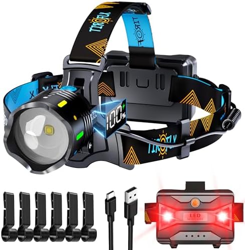 Adjustable Waterproof Headlamp for Camping Hiking
