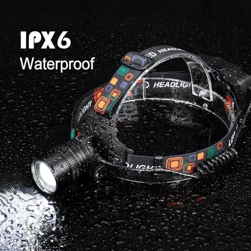 SKNSL Rechargeable Headlamp 2Pack with 3 Modes and 90 Adjustability