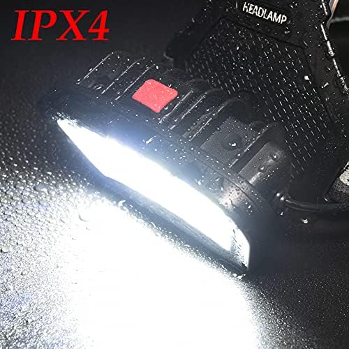 Bright Rechargeable 2000 Lumen COB Headlamp for Outdoor Use