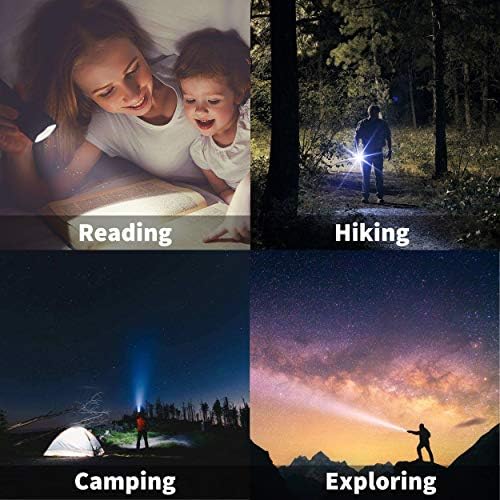 Adjustable Focus 4-Piece LED Handheld Flashlight Best for Hurricane Prep