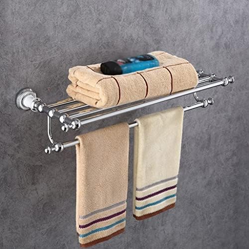 Double towel rack European silver multifunctional bathroom accessory