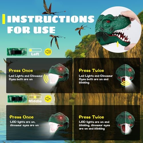 Dysaim T-Rex Headlamp for Kids