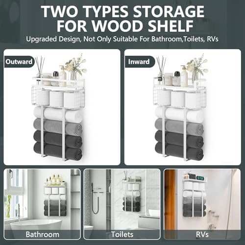 Xstydes Towel Racks for Bathroom White