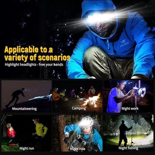 Durable Rechargeable Headlamp for Night Fishing Construction