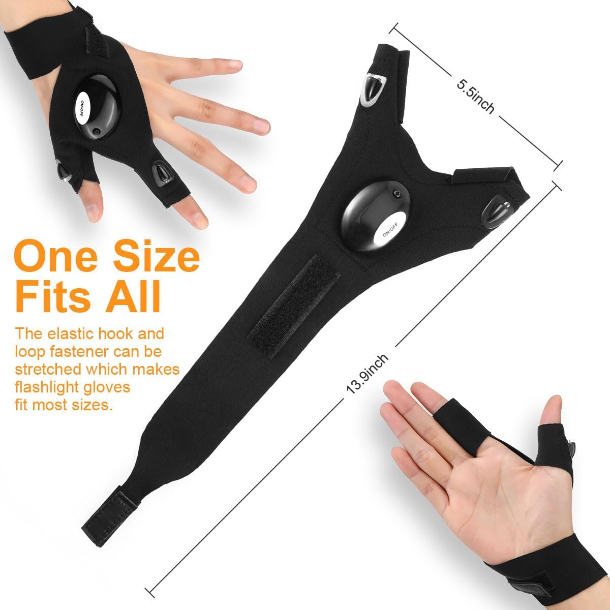 Biuonk LED Flashlight Gloves Comfortable Durable and Functional for Everyday Use