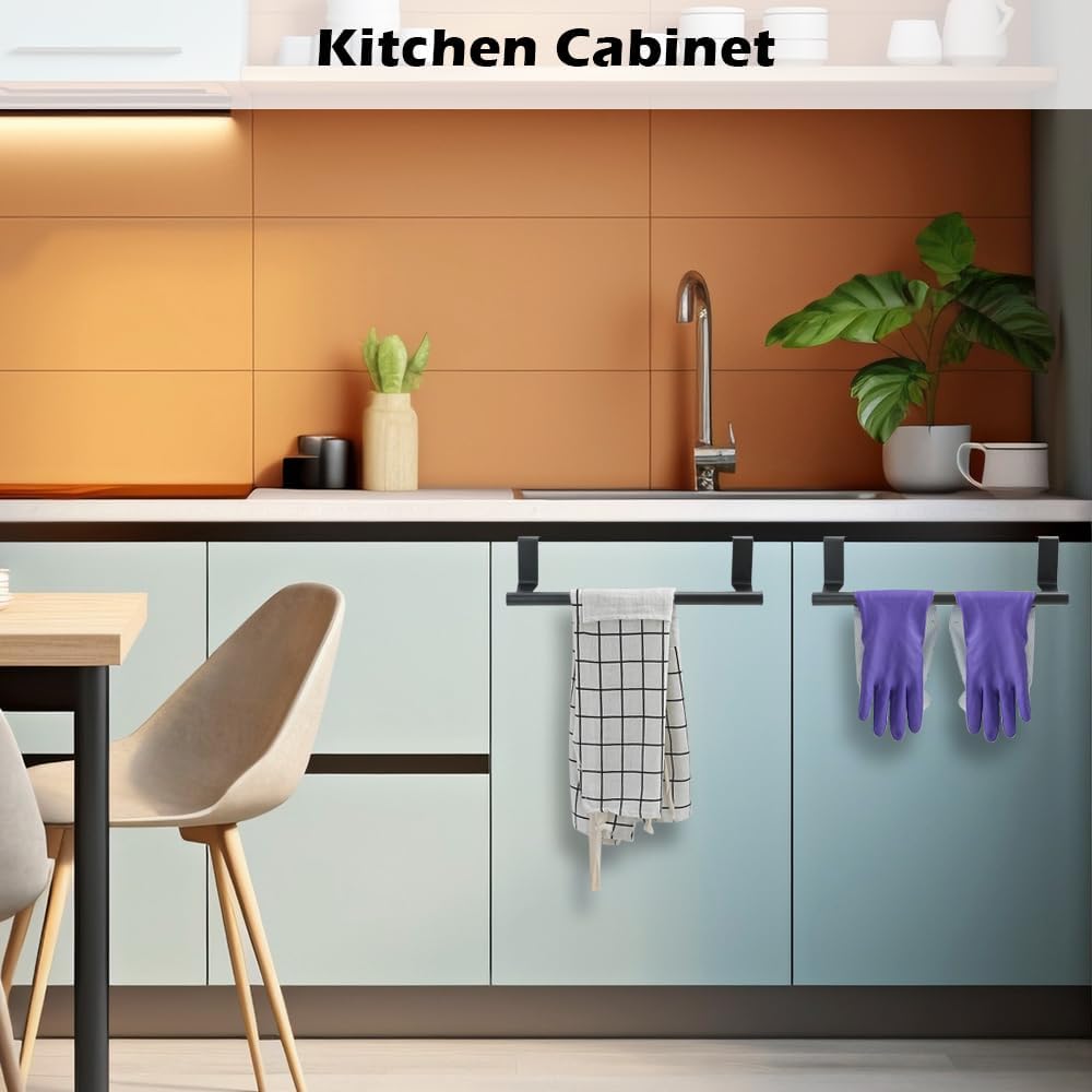 SITAKE 4PCS Cabinet Door Towel Bar Black