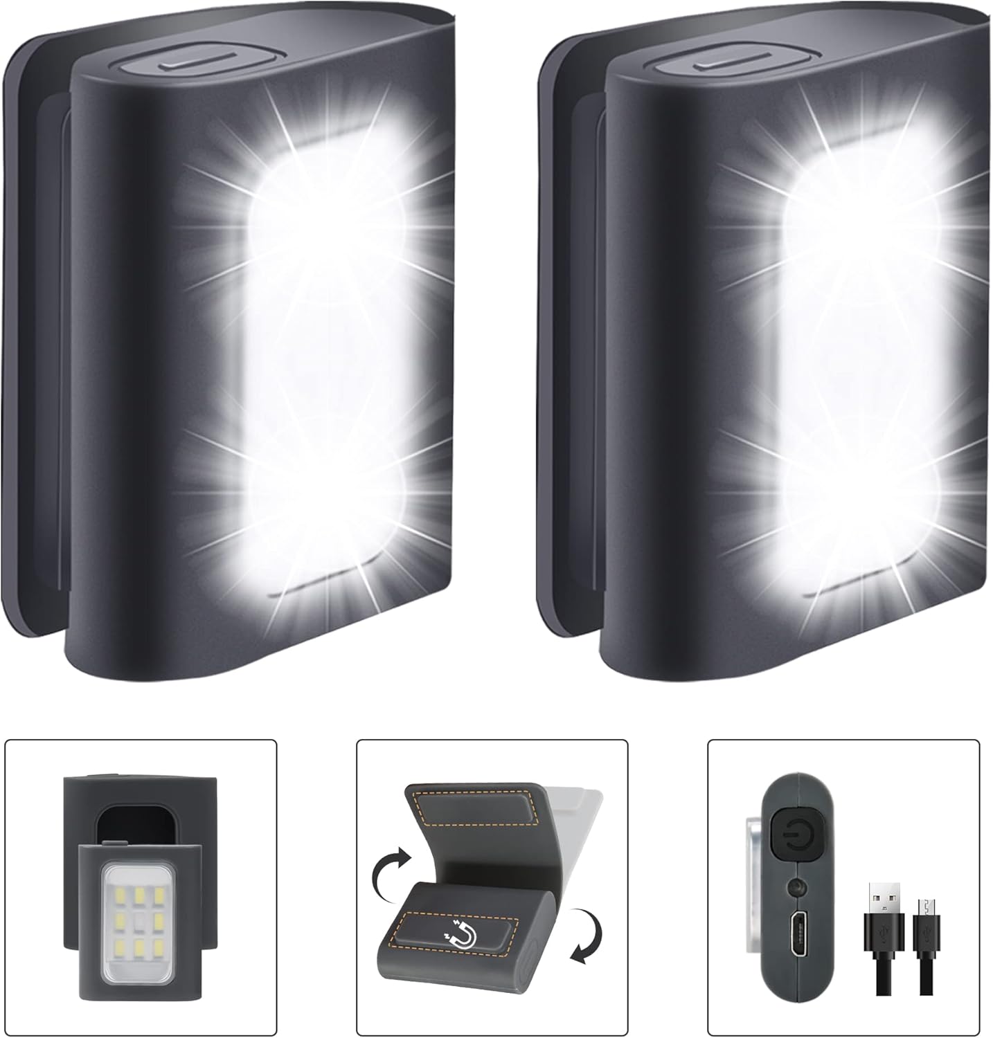 Bright clip-on night light