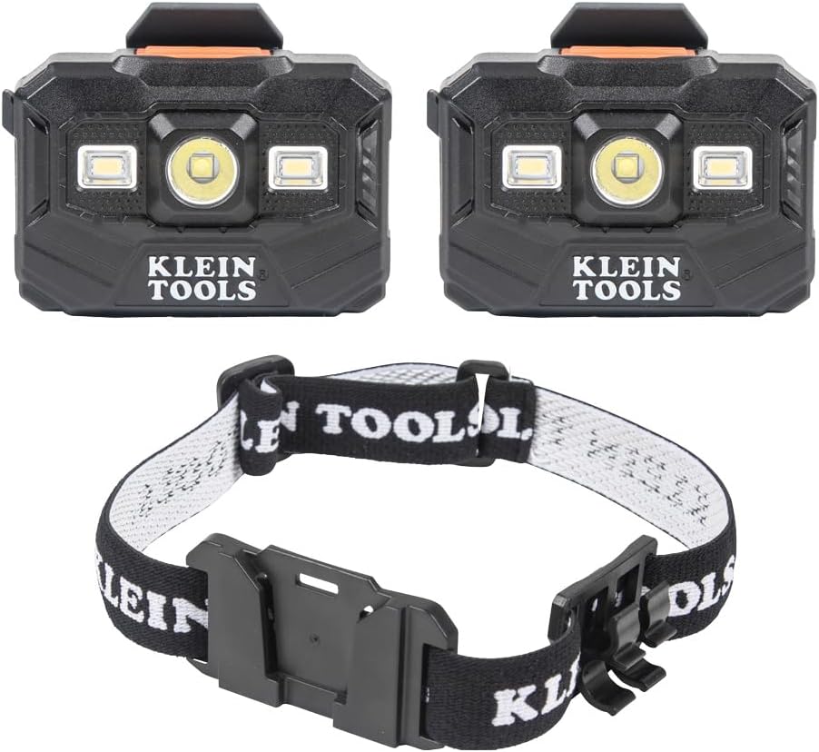 Klein Tools Rechargeable LED Headlamp Set with Bracket Fabric Strap