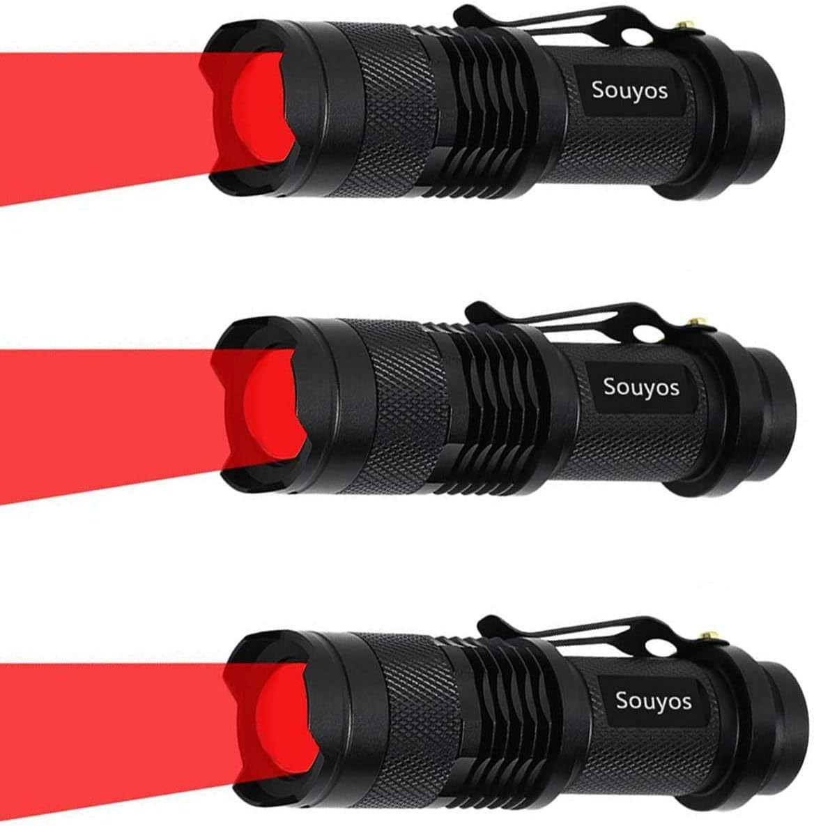 Red Hunting Flashlight Set
