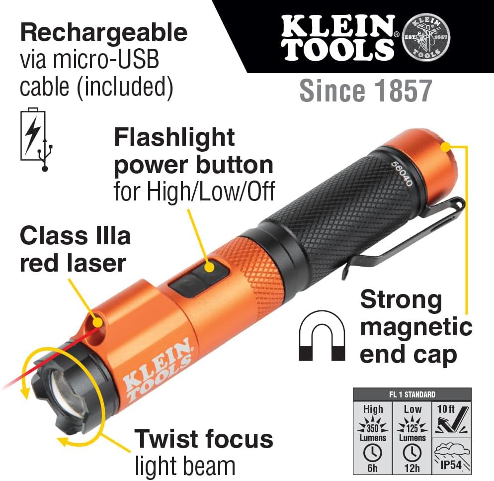 Handheld Rechargeable Magnetic LED Flashlight with 350 Lumen Spotlight