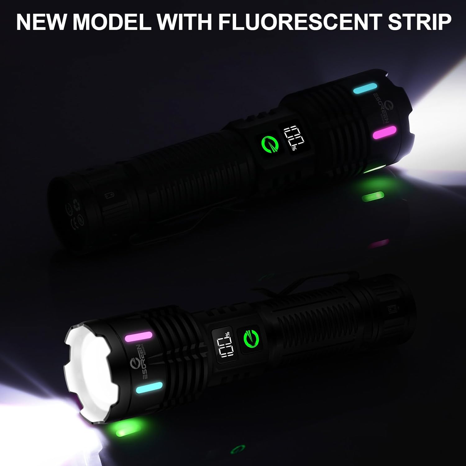 Esgreen Rechargeable LED Flashlight with Double Modes