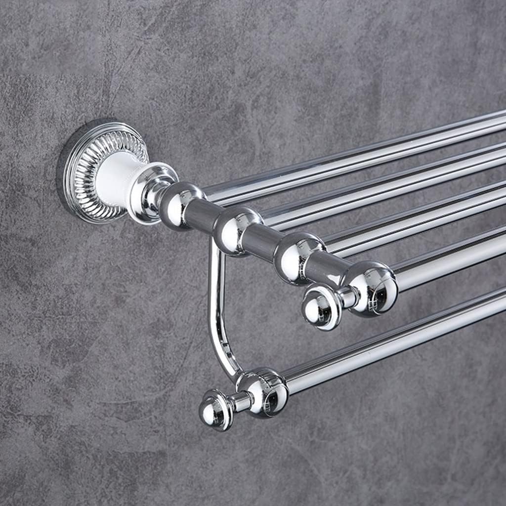Double towel rack European silver multifunctional bathroom accessory