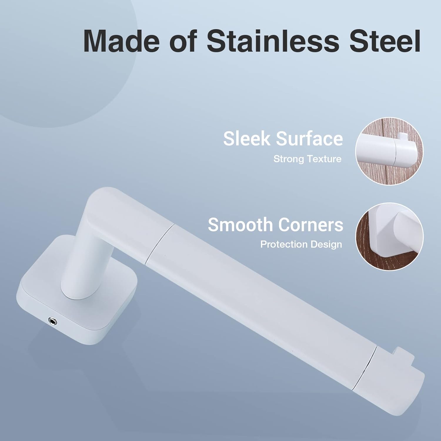 High-Quality White Bathroom Towel Bar Set with Stainless Steel 4-Piece