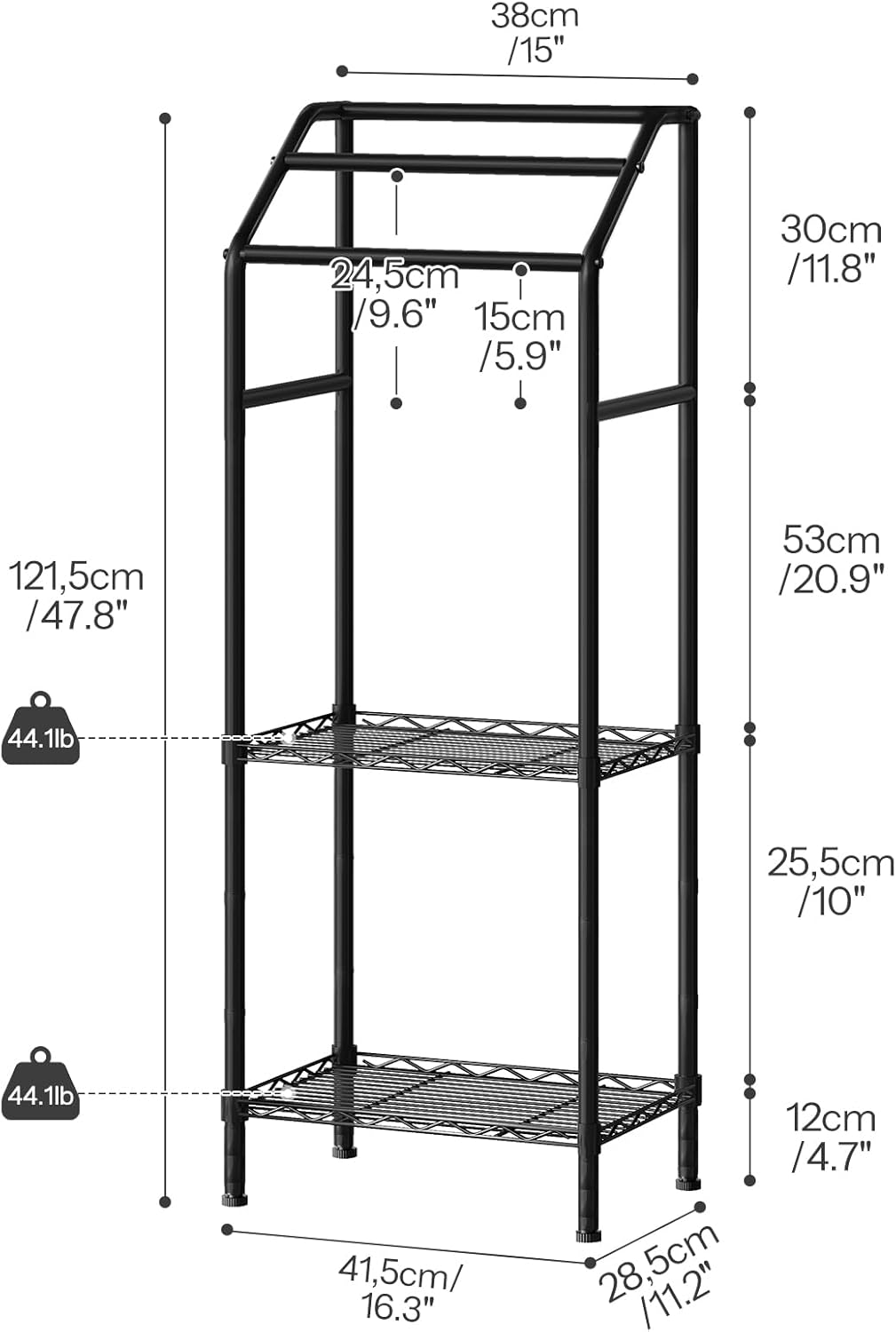HOOBRO 478 Tall Freestanding Towel Rack