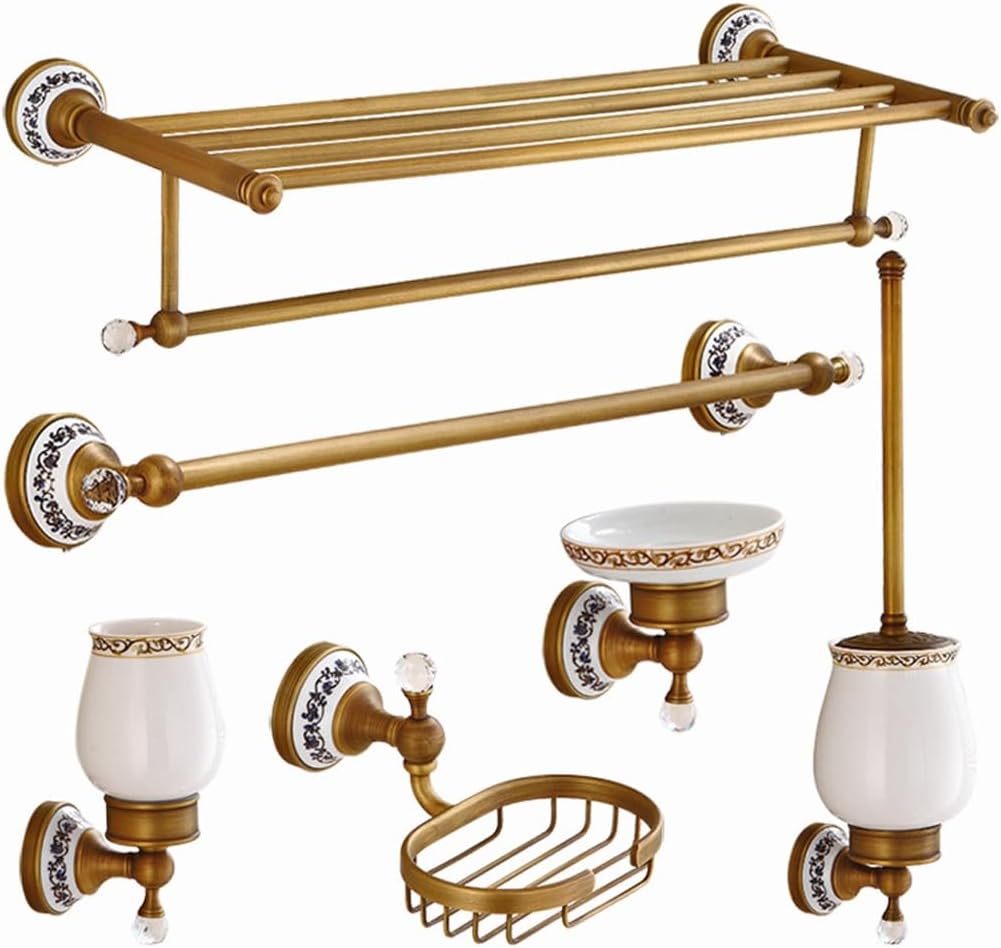 Antique Copper Towel Rack Set