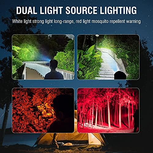 Versatile 5000 Lumens Rechargeable Headlamp for camping fishing and hunting