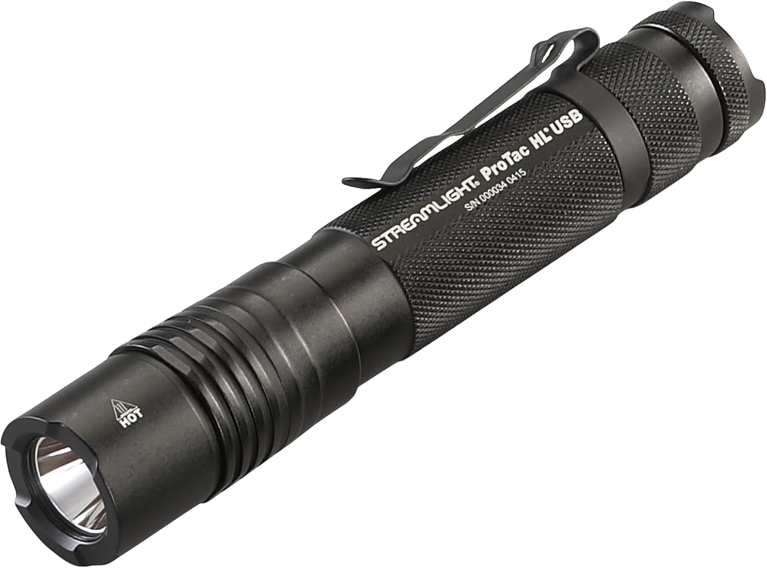 High-Lumen ProTac multi-fuel USB tactical flashlight with 1000-lumen output