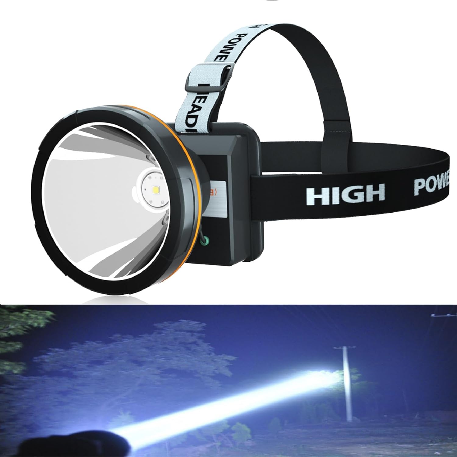 ODEAR Rechargeable LED Spotlight SharpBright Bulbs Long-Range Beam Waterproof Design