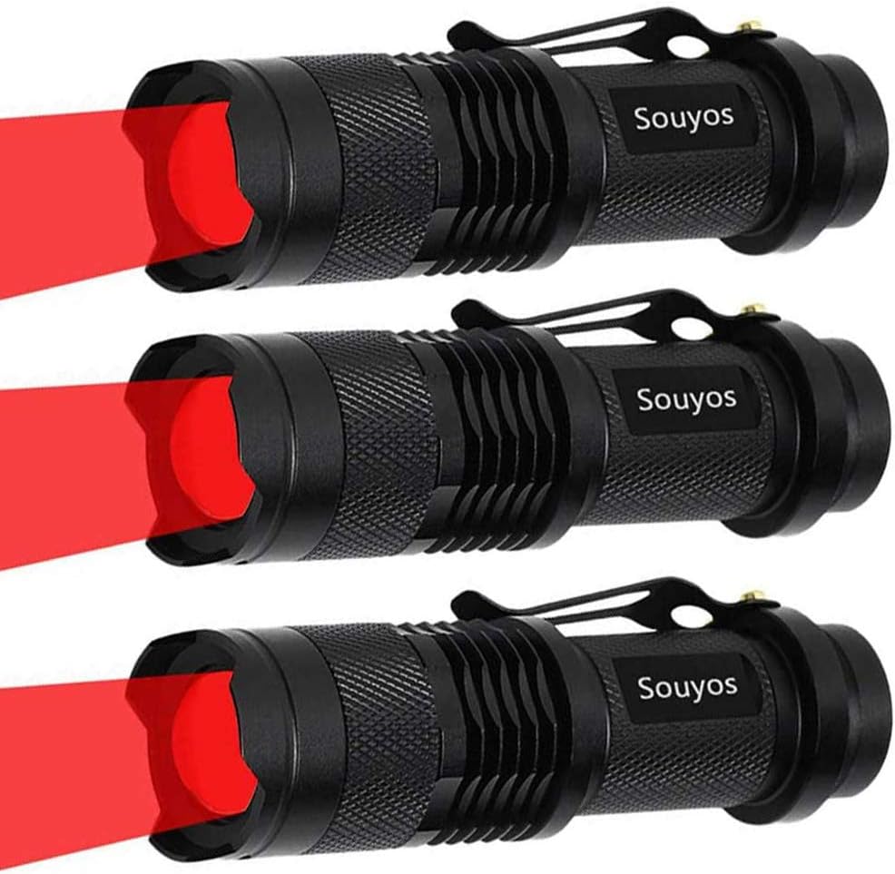 Red Hunting Flashlight Set
