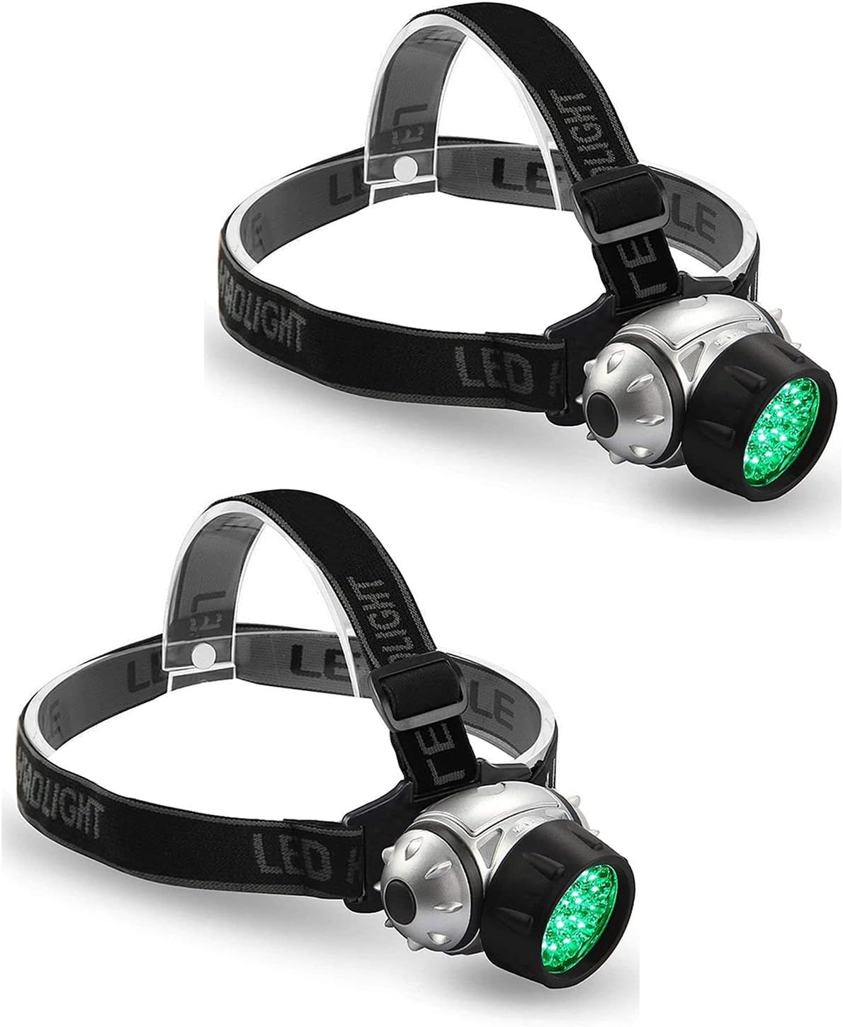 VIVOSUN 2 Pack 19 Bulb Green Light Headlamp for Grow Room
