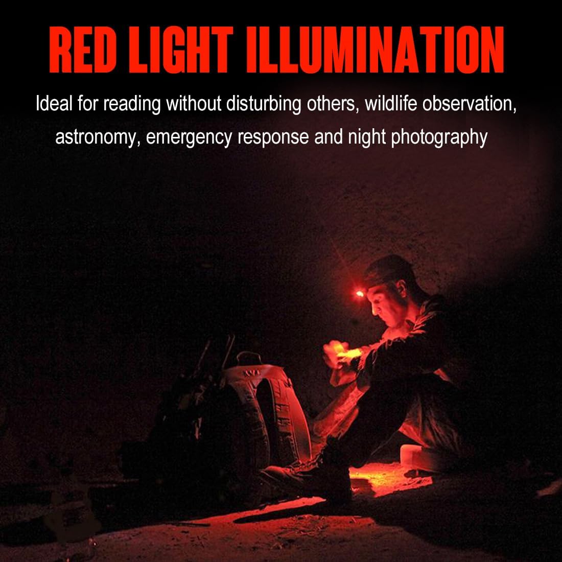 BLITZU Hands-Free Headlamp 165 Lumen Adjustable Modes Waterproof Bright