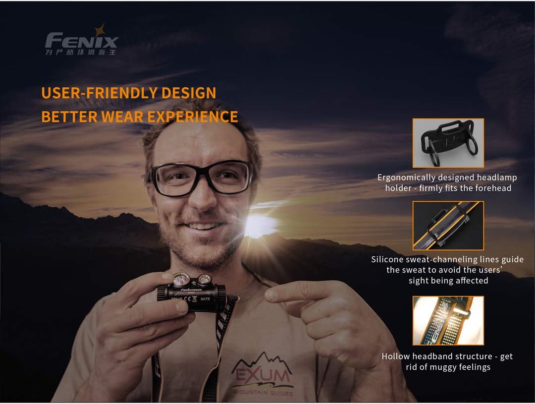 Fenix HM65R Dual Beam Headlamp with 1400 Lumens