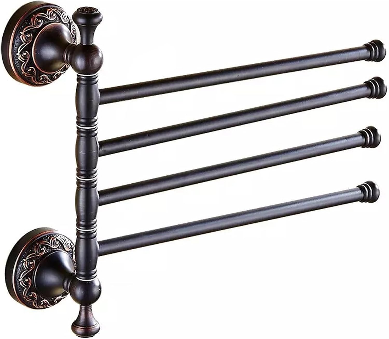 Durable Oil Rubble Bronze Brass Towel Rack Folding Bathroom Hardware