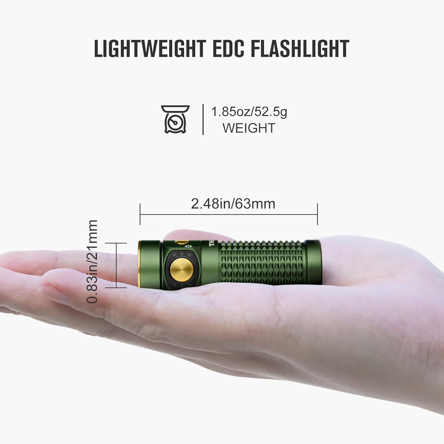 1300 Lumens Rechargeable EDC Flashlight waterproof for emergencies and daily use