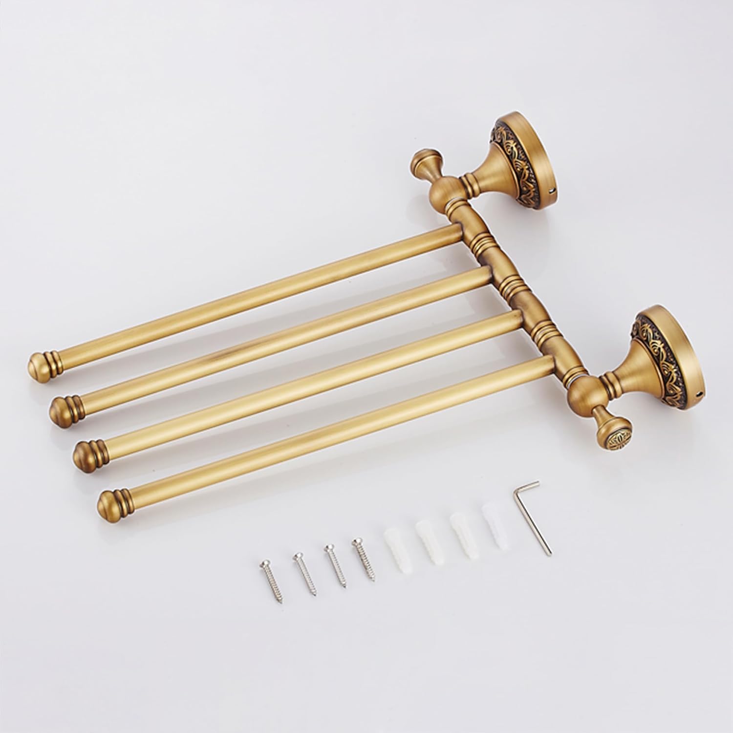 Antique Bronze Swivel Towel Rack for Bathroom Storage