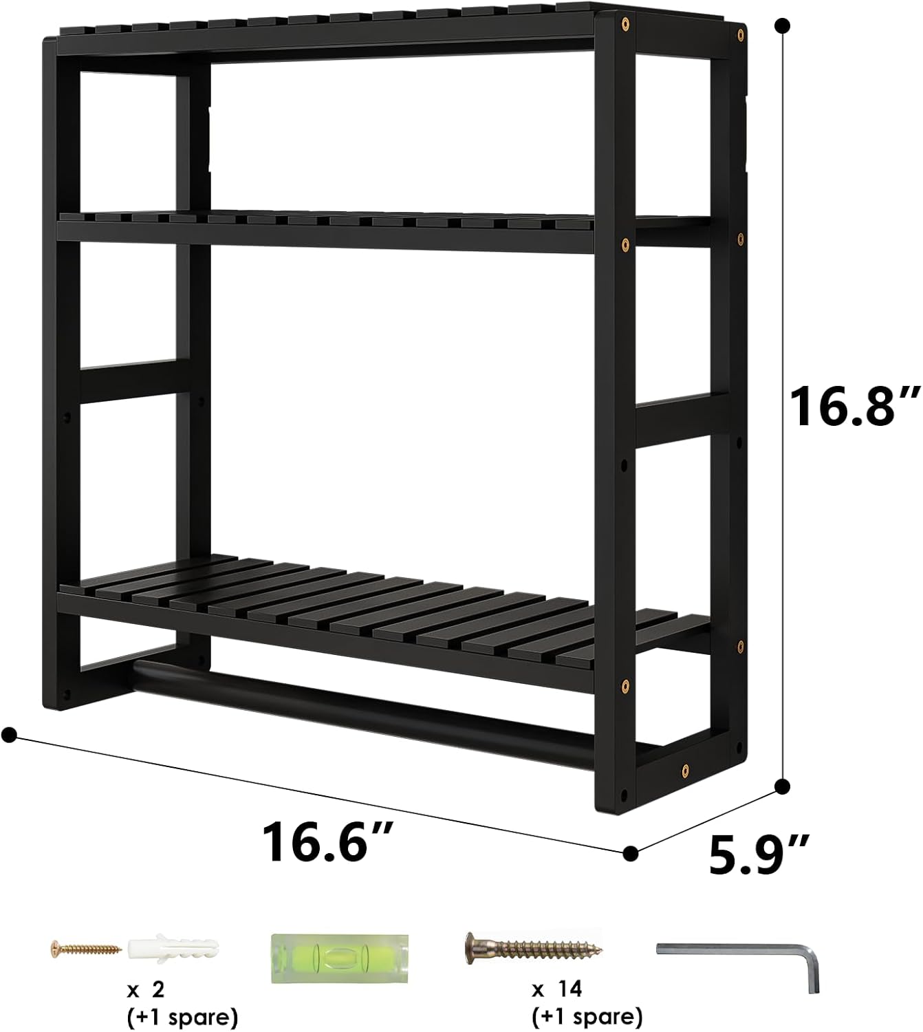 Bathroom Storage Organizer with Bamboo Shelf