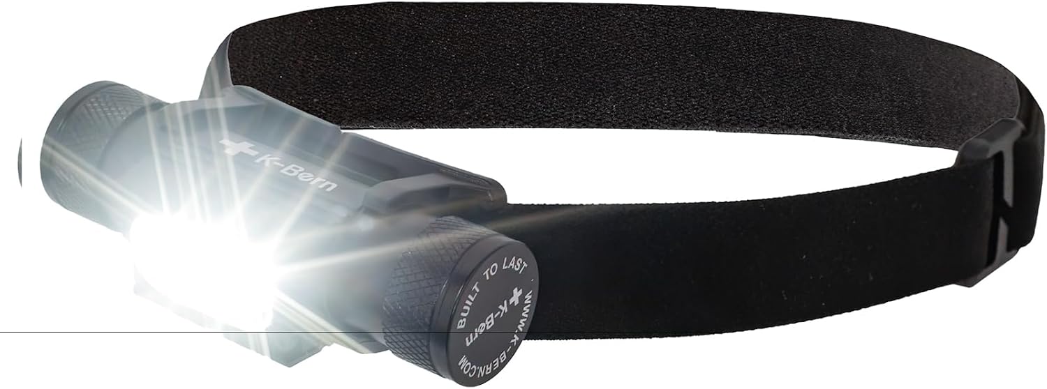 K-Bern Rechargeable Headlamp - Waterproof Aluminum 1850 Lumen Beam