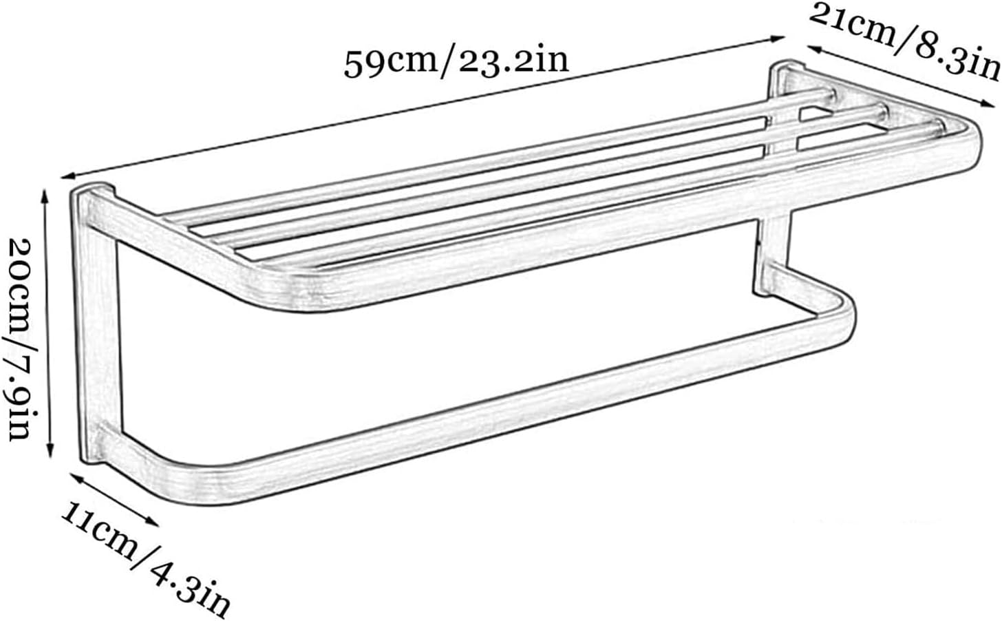 Double-Layer Copper Towel Racks