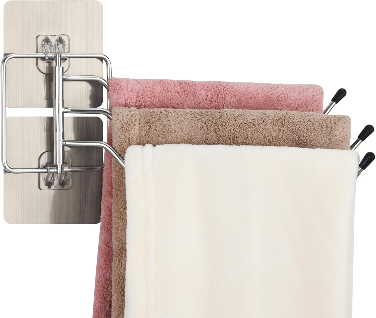 3-Arm Swivel Towel Rack for Space-Saving Use