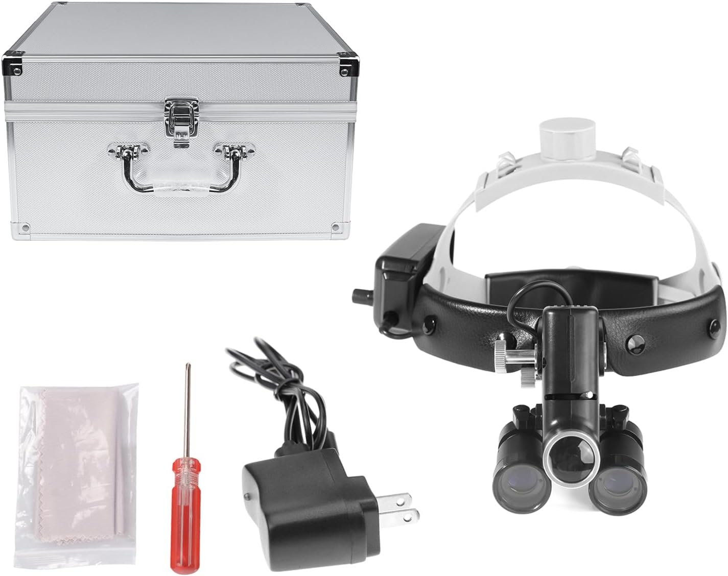 5W LED Headlamp for Loupes with Adjustable Headband and Magnifying Frames