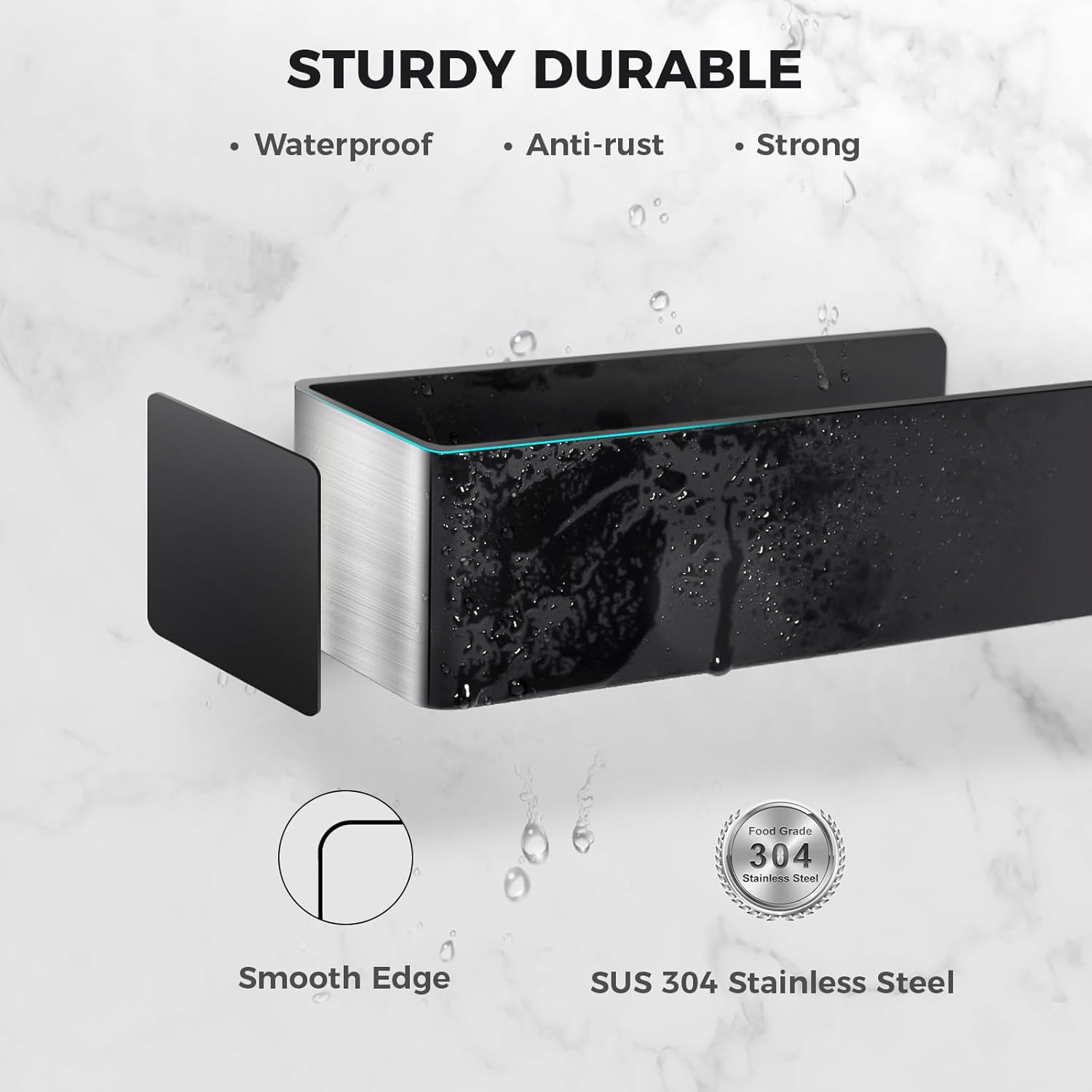 Wall-Mount Stainless Steel Towel Holder