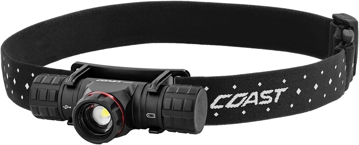 Coast XPH30R Camper 1200 Lumens Camo Beam Headlamp with Dual Power 5 Modes