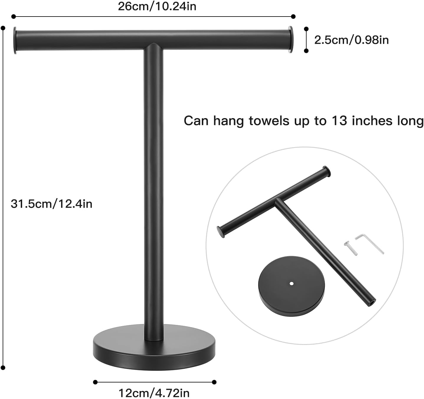 Premium stainless steel towel holder for bathroom kitchen