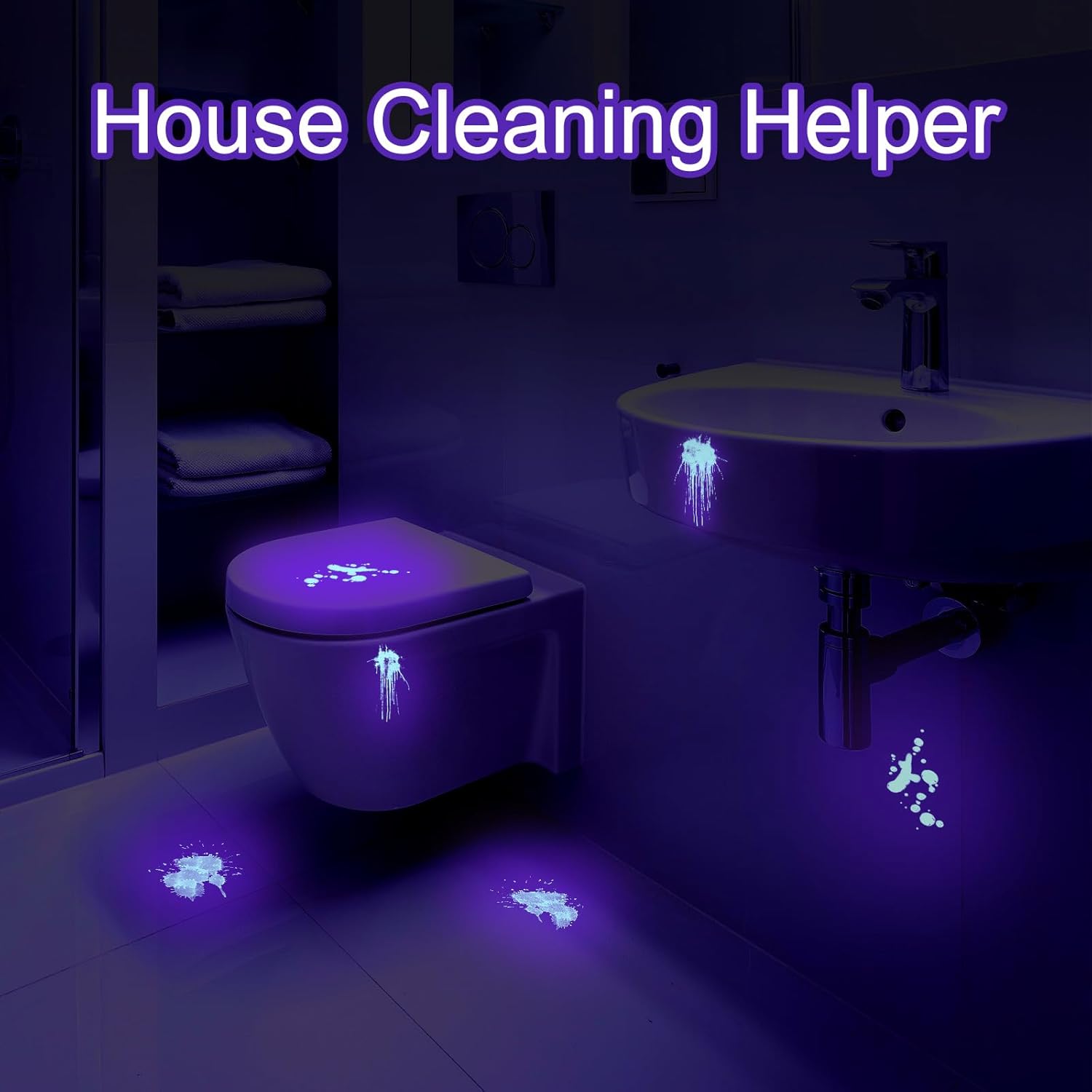 4Pack UV Flashlight for Pets Travelers Compact Waterproof