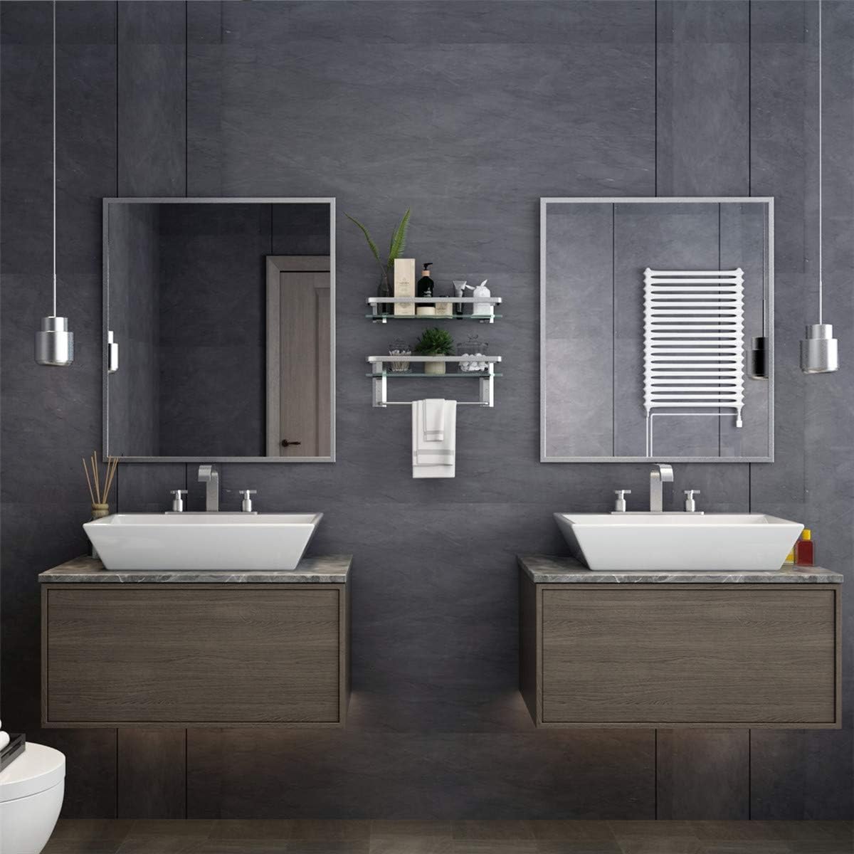 Sturdy Durable Glass Bath Shelf
