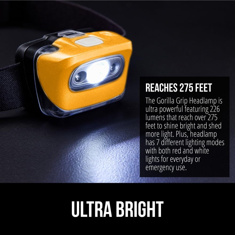 Gorilla Grip Ultra Bright Headlamp