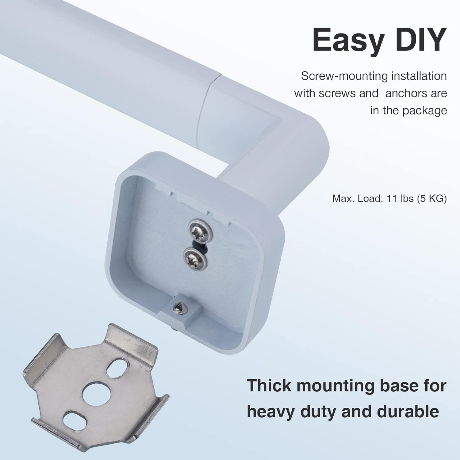 High-Quality White Bathroom Towel Bar Set with Stainless Steel 4-Piece