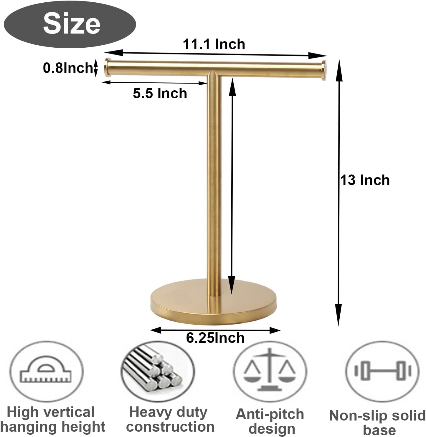 Sturdy Stainless Steel Towel Holder Stand for Bathrooms
